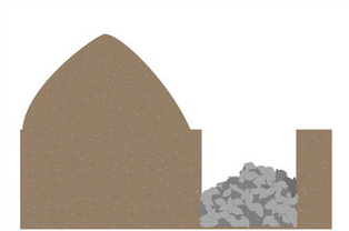 Betonový obrubník – nasypání podkladového materiálu