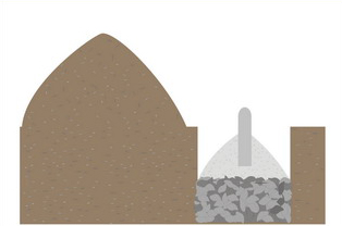 Betonový obrubník – zhutnění podkladového materiálu